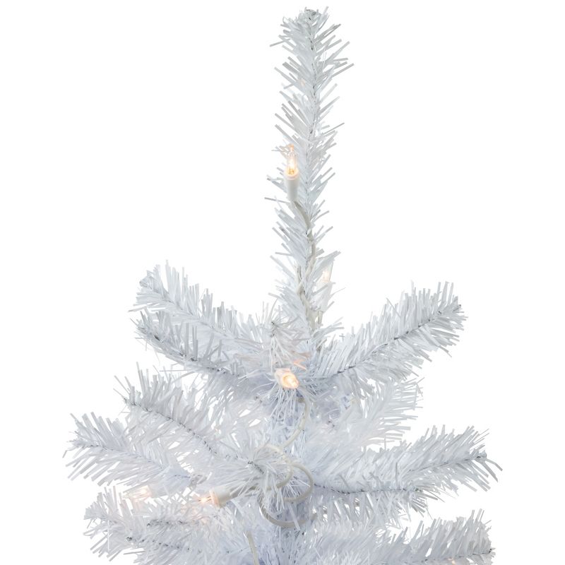 Northlight 2' Pre-Lit Woodbury White Pine Slim Artificial Christmas Tree, Clear Lights, 4 of 6