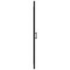 vidaXL Shower Door 35.8 in.x76.8 in. Half Frosted Tempered Glass Black - 4 of 4