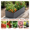 VisioGear Raised Garden Bed, Outdoor Planter Boxes for Vegetables, Raised Beds for Growing Flowers Herbs Succulents, Black, 74.6"*35.4"*25.2" - 4 of 4