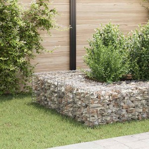 vidaXL Gabion Raised Bed Silver Steel Wire 15.7x15.7x15.7 in Durable - 1 of 4