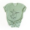 Simply Sage Market Hand Drawn Bunny Short Sleeve Tee - L - Sage - 3 of 4