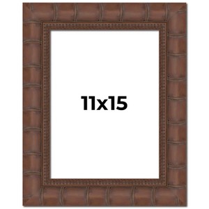 PosterPalooza | 11x15 Wide Bamboo Picture Frame, UV Acrylic, 4 Finishes - Brown, Black, Silver, and Natural - 1 of 4