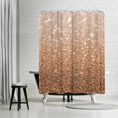 Americanflat Copper Shiny Texture by Emanuela Carratoni 71" x 74" Shower Curtain