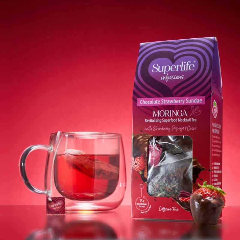 Superlife Infusions Moringa Infused Tea Chocolate Strawberry Sundae, 15 Bags, 5 of 7