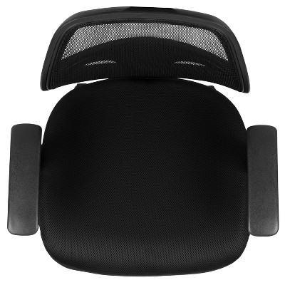 Sleek Mid-Back Black Mesh Swivel Task Chair with Lumbar Support