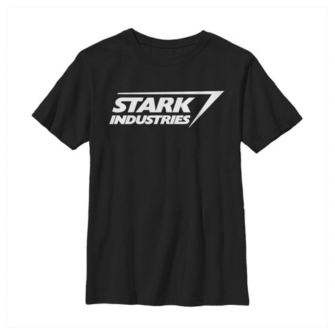 Boy's Marvel Stark Industries Iron Man Logo T-shirt - Black - Large ...