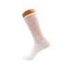 White Mid-Calf Long Cotton Crew Socks for Women, 3 Pairs, Comfortable & Breathable, Cushioned Sole for Sports & Daily Wear, Size 9-11 - 3 of 4