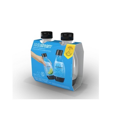 SodaStream 0.5L Carbonating Bottle - 2pk - Black
