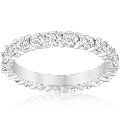 Men's Diamond Eternity Ring – 1 1/10ct Round Diamonds, Channel Set In 14K White Gold | Wedding Band, Anniversary Gift - View #3