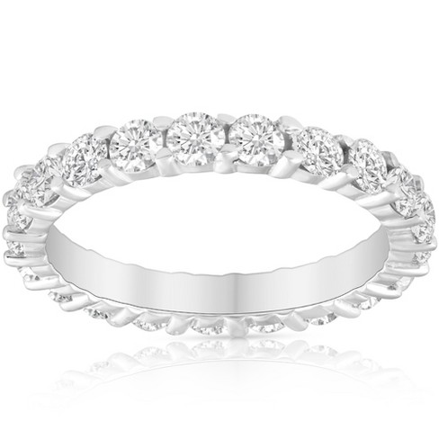 Pompeii3 Diamond Eternity Ring 2 Carat Womens Stackable Wedding Band ...