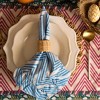 Mela Artisans Blue Zig-Zag Ruffled Napkins- Set of 4 - 2 of 4