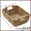 Casafield Water Hyacinth Seagrass Oval Storage Basket Sets with Wooden Handles, Woven Nesting Bin Organizers - 4 of 4