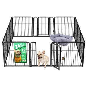 FXW Homeplus Indoor Dog Playpen - Stress-Free and Safe Play,Panels for Puppy and Small Dogs, Black│Patented - 1 of 4