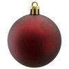 Northlight Shatterproof Matte Christmas Ball Ornaments 2.5" (60mm) - Burgundy - 60ct - 3 of 3
