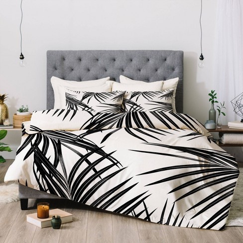 Twin Anita & Bella Art Palm Leaves Dream Comforter Set White/black ...