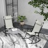 Maggift Patio Accent Chairs Set of 2, Rocking Chair with Fixed Armrests, Suitable for Lawn, Garden and Porch, White, 26.5"*47.25"*40.25" - 2 of 4