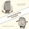 Outdoor Egg Chair, Swing Chair With 4 Pillows, Thick Soft Padded Back And Arm, Swivel Base, Adjustable Foot Pads - 3 of 4