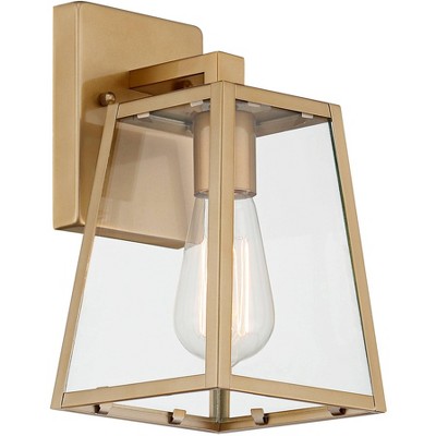 Arrington 10" High Soft Gold Industrial Outdoor Wall Light