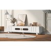 70.9" MDF Modern TV Stand with 2 Drawers, 2 Arched Glass Cabinets, Sideboard with Solid Wood Legs, Metal Handles - 4 of 4