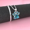 Maya's Grace Birthstone Paw Print Pendant Necklace, Rhinestone Gemstone, Pendant Necklace for Women - 2 of 4