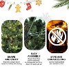5FT Green PVC+PE Christmas Tree with 200 Warm White UL Lights Ã¿ 1488 Tips, Hinged Branch Design, Realistic Needles, Sturdy Metal Stand, Easy Assembly - 4 of 4