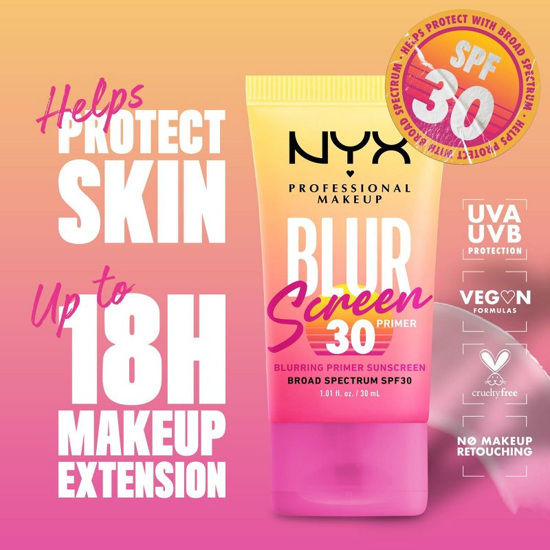 NYX Professional Makeup Blur Screen Primer - SPF 30 - 1.01 fl oz, 4 of 15