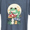 Women's - Instant Message - Frog And Mushrooms Short Sleeve Graphic T-Shirt - 2 of 4