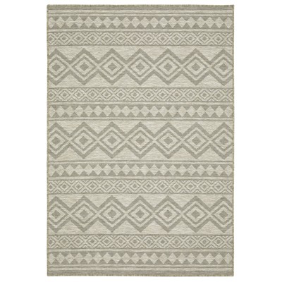 Oriental Weavers Tortuga TR03A Tan/Black Indoor/Outdoor Area Rug - 6'7" x 9'2"