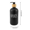Unique Bargains Elegant Contains the Letters DISHES Soap Pump Dispenser for Bathroom 16.9oz 1 Pc - 4 of 4