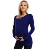 Maternity Tunic Top with Long Sleeves, Side Button - 3 of 4