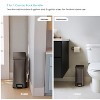 Home Zone Living 8 Gallon and 3 Gallon Slim Stainless Steel Trash Can Combo Set with Step Pedals and Soft Close Lids, Black - 2 of 4