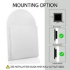 Vynxaria 24x36" Arched Recessed Medicine Cabinet, Metal Framed Wall Mirror with Adjustable Shelves, White Storage Solution for Bathroom - 4 of 4