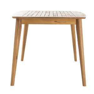 Sunqueen Rectangle Acacia Wood Dining Table: Outdoor, Non-Extension, 6-Seater - Christopher Knight Home - 1 of 4
