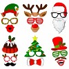 Aoibox Christmas Photo Booth Props Kit 32pcs Party Supplies DIY Pose Sign Kits for Adults Kids Santa Hats Beards Socks Holiday Decor - 2 of 4