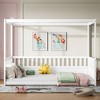 CAVINAS Twin/Full Size Canopy Floor Beds with Guardrails for Kids,Wooden Canopy Toddler Bed,Floor Bed Frame for Girls,Boys,Box Spring Required - 4 of 4