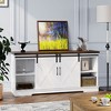 TV Stand for 65 Inch TV - Modern Entertainment Center with Storage, Barn Doors, and Shelves, Tall TV Media Console Table for Living Room - 3 of 4