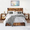 Acekool Industrial Bed Frame - Wood Headboard & 4 Storage Drawers - 3 of 4