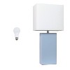 Lalia Home Lexington 21" Leather Base Table Lamps with Fabric Shade - 4 of 4