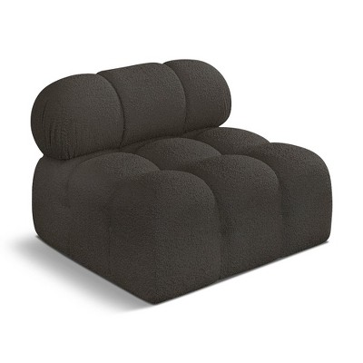 Meridian Furniture,Ames Boucle Fabric Armless