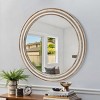 GlasFlength Decorative Wall Mirrors Vintage Small Mirror Wall Art Wall Mirror Bathroom Mirrors for Over Sink, Beige, 23.62"*23.62"*1.18" - 3 of 4