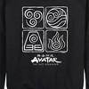 Women's - Avatar: The Last Airbender - Four Elements Inverse Lightweight French Terry Wide Neck Long Sleeve Shirt - 2 of 4