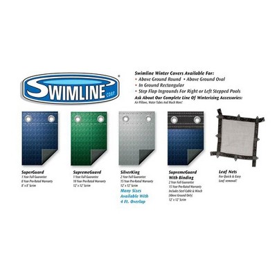Swimline 28 Foot Round Winter Pool Cover with Air Pillow