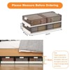 Under Bed Storage Containers with Wheels 2 Pack Stackable,with Lids Foldable Rolling Organizer 43.5L Folding Storage Box for Clothes Shoes Blankets - 2 of 4