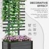 Gulches 58" Gray Raised Garden Bed with Mobile Trellis and Self-Draining Planter - 3 of 4