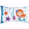 EVERYDAY KIDS Toddler Fitted Sheet and Pillowcase Set -Undersea Mermaids Adventure- Soft Breathable Microfiber Toddler Sheet Set - 4 of 4