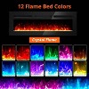 Wall-Mounted Electric Fireplace: Tempered Glass, 12 Flame Colors, Remote, 1500W Heater (5000BTU), 5 Brightness, Timer, Log & Crystal Effects - 4 of 4