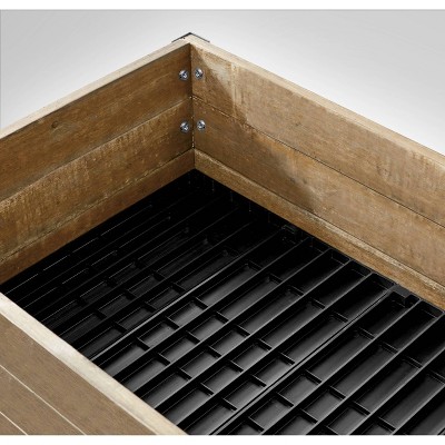 CedarCraft Elevated Spruce Planter with Steel Legs, 21" x 47" x 30"