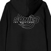 Sonic Movie 3 Brains Brawn Speed Women's Black Long Sleeve Hooded Sweatshirt - 4 of 4