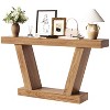 63-Inch Long Console Table, Wooden Sofa Narrow Entryway Table - 3 of 4