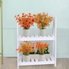BRINJOY 4-Pack Artificial Autumn Flowers - Orange Fall Potted Fake Plants for Thanksgiving Table Centerpieces & Home Deco - 2 of 4